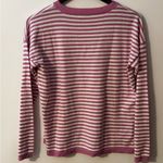 Staccato  Berry and White Striped Crewneck Sweater Photo 2