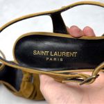 Saint Laurent Candy Bow Suede Chunky Platform Sandal Heels Groovy Designer 39 Photo 8