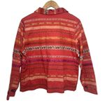 Classic Elements Vintage Jacket Women L Orange Tapestry Boho Embroidered Cottage Photo 1