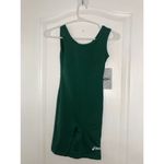 ASICS Womens Romper XS Green Solid Singlet Sleeveless Stretch Activewear NWT Photo 1