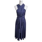 Dessy Collection Infinity Dress Women’s Small Convertible Wrap Tie Formal Jersey Purple Photo 2