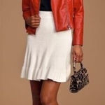 Free People NWT  solid gold white ribbed skirt Photo 0