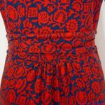 Boden cotton blend red floral print long sleeve dress‎ with pocket, size 4 Red Photo 13