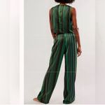 Plush Revolve Striped Green & Black Pants Vest Set(Size Small) Blue Photo 1