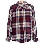 Rails  Women’s Size S Merlot Navy Gold Plaid Hunter Flannel Button Down Shirt Photo 4
