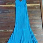 House of Harlow 1960 Peacock Blue Ribbed Knit Mermaid Maxi Dress Photo 8