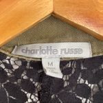 Charlotte Russe Green denim vest Lace back Size Medium Photo 5