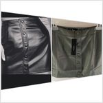Lulus NWT Gray Most Fab Vegan Leather Mini Skirt Photo 1