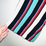 Eloquii Multicolor Striped Halter Tie Neck Cold Shoulder Top Photo 3