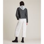 ALLSAINTS Vintage Cargo Leather Biker Jacket‎ Size 0 Gray Photo 2