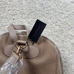 Bebe  Maria Velvet Quilted Large Backpack Taupe Gold Hardware MSRP 109 Photo 7