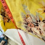 Anthropologie  Feather Bone Talese wide leg yellow floral pants Size 4 Photo 3