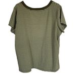 Fashion Bug women’s 22/24W light and dark green striped short sleeves shirt top Photo 6