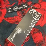 Uguest V-neck Ruffled Black and Red Floral Mini Dress Size Medium NWT Photo 12