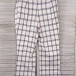 Forever 21 Cropped Flare Leg Stretch Denim Jeans White/Plaid-Small Photo 2