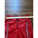 Halloween Costume Red Lace Up Red Faux Leather Pants Size Medium Photo 4