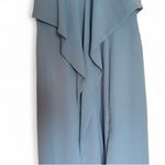 Azazie  Women's Size 4 Dusty Blue Ruffle Maxi Dress Formal Photo 4