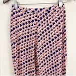 Diane Von Furstenberg  DVF Brooklyn Matte Jersey Pants Pink/Navy Geometric Small Photo 5
