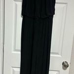 SPENSE BLACK JUMPSUIT SILVER NECK DETAIL CAGE CUTOUTS Size 14 Photo 0