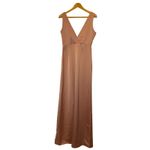 BHLDN Piper Sedona Satin V-Neck Formal Gown Dress Bridesmaid Sz 8 Photo 3
