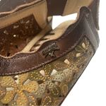 Pikolinos Romana Leather Sling backs Wedge Shoes Size 37 Brown Photo 2