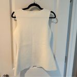 ZARA  Off-White Knit Gold Button Sleeveless Top Vest | M Photo 5