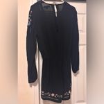 Kendall + Kylie Romper Small Black Pink Blue Floral Embroidered Lace Up Short Photo 4