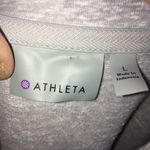 Athleta gray with blue stripe L jersey T-shirt dress Photo 2