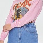 AC/DC Womens size 1X long sleeve bleach washed pink band tour tee๐๐ผ Photo 0