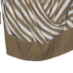 New York & Company Knitted Sweater Shrug Striped 3/4 Sleeve Women Size Large NWT Tan Photo 3
