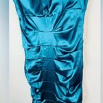 Sangria Sleek Teal Satin Bodycon Dress – Effortless Glam Party-Ready Size 4 Photo 4