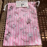 Sanrio Pink Striped Drawstring Bag Photo 2