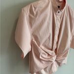 Rag and Bone NWOT Gretchen Poplin Twist-Front Shirt in Rose Photo 4