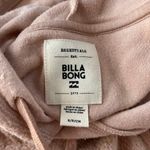 Billabong Crop Hoodie Women Top Sz Small Blush Pink Fleecy Drawstring Athleisure Photo 9