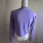 Aritzia TNA airy perfect fleece crop sweatshirt XS Purple Photo 10