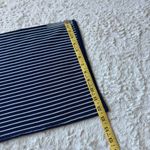 Chico's Chico’s Wide Leg Cropped Sweater Pants Sz 2 L 12 Navy Blue Striped Knit Capsule Photo 10