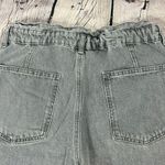 ZARA High-Gather Waist Button Fly Gray Paper Bag Jeans Size 6 (B18) Photo 8