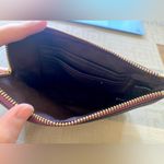 Coach  Wristlet With Gold Horse And Carriage logo Burgundy Red Gold Hardware Photo 4