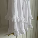 White Ruffled Mini Dress Size M Photo 2
