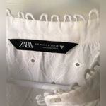 ZARA  Embroidered Eyelet Floral Cotton Mini button down Dress boho babydoll sz M Photo 5