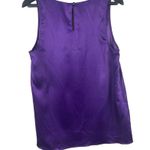 Apt. 9  Deep Purple Floral Satin Feel Sleeveless Dressy S Top NWT Photo 2