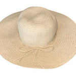 Womens Packable Floppy Woven Wide Brim Beach Straw‎ Sun Hat Cream One Size NWOT Photo 0