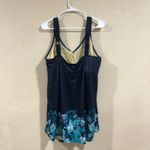 NWT Swimsuits for All navy blue floral two piece dress swimsuit Size 5X Photo 2