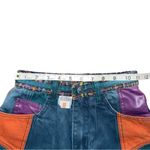 VTG 80 90s Major Damage Patchwork Denim Shorts Sz 22 Rare Y2K Hip Hop Streetwear Blue Photo 10