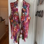 ANU floral wool fringe vest Pink Size XL Photo 1