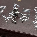 1970s Floral Cabochon Stainless Steel Ring Purple Photo 4