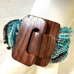 The Beaded Soul Blue and brown multi strand beaded bracelet Photo 2