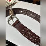 Roper Dark Brown Women's Leather Belt 34/36 Large Photo 1