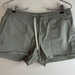 Vuori  women’s gray/green rip stop tie front shorts XS Photo 0