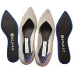 Rothy's The Point Flats Light Grey Knit Women's Size 8.5 Comfort EUC Rare Work Photo 0